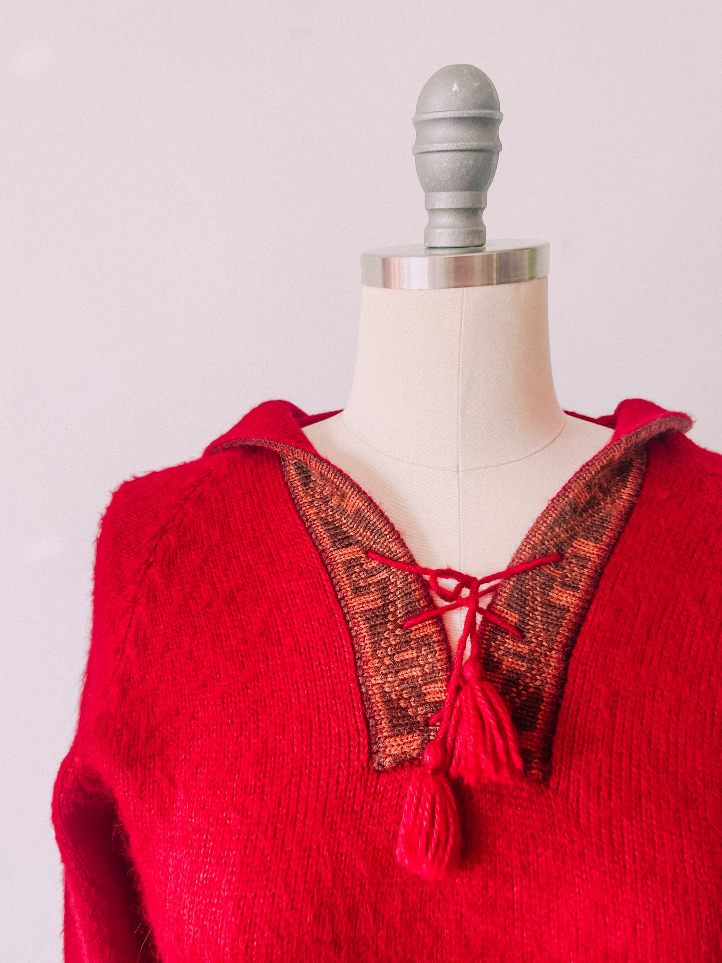 1970s Red Tunic Sweater