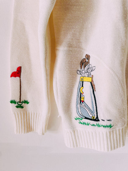 1960s Golf Zip-Up Sweater