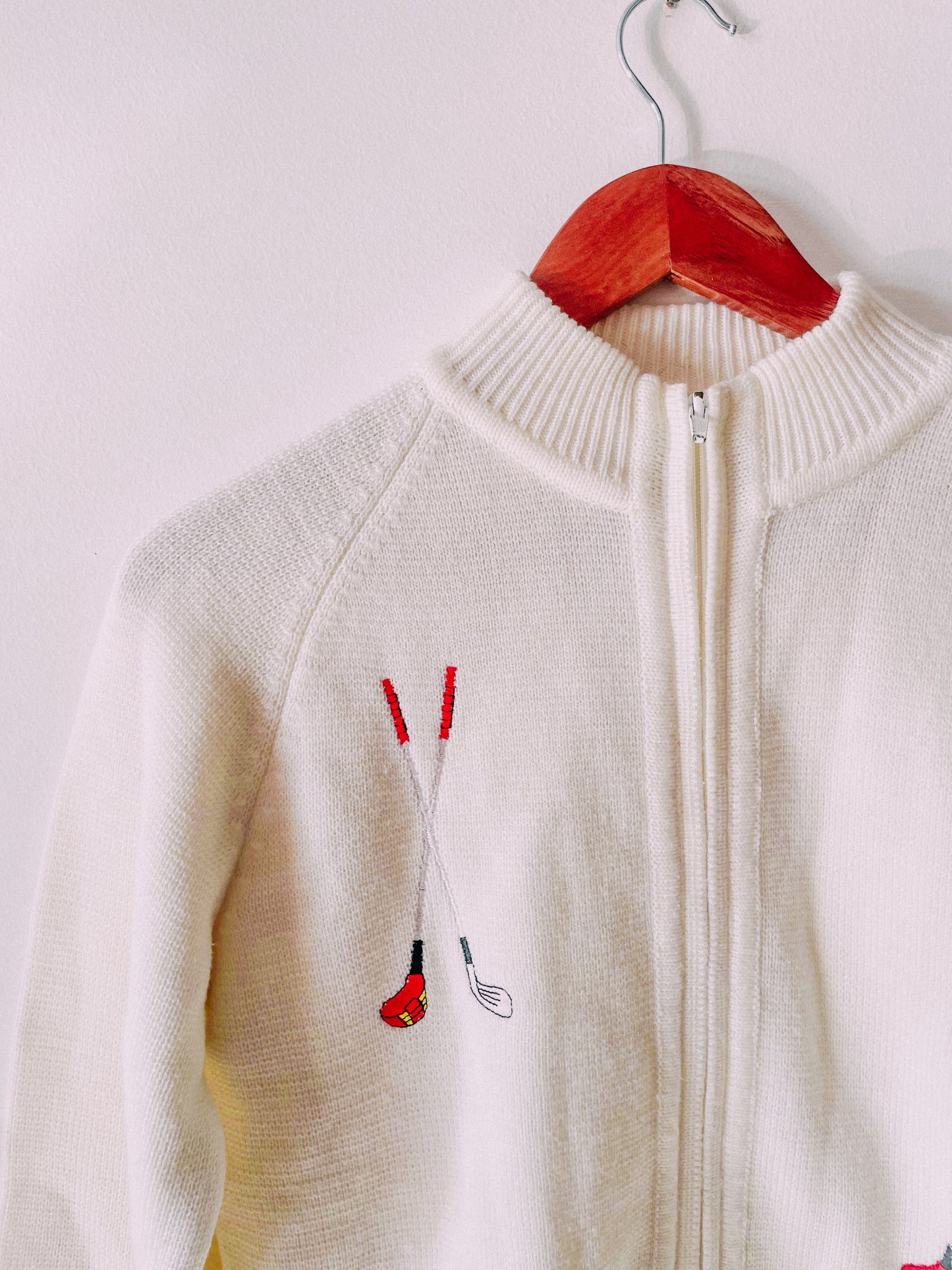 1960s Golf Zip-Up Sweater