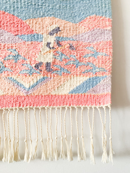 Vintage Pastel Fringe Tapestry