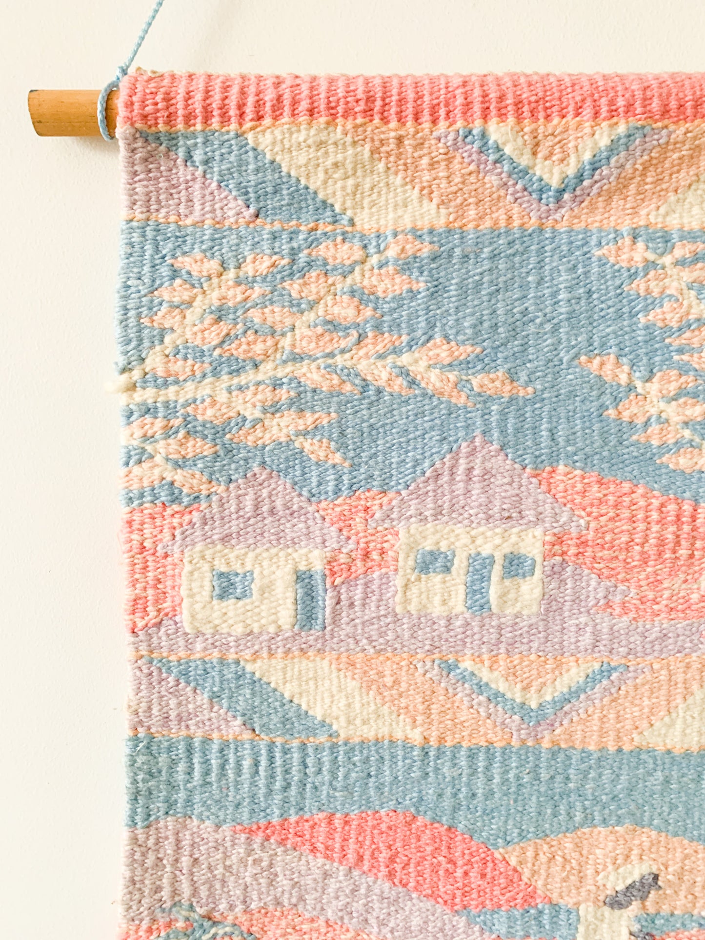 Vintage Pastel Fringe Tapestry