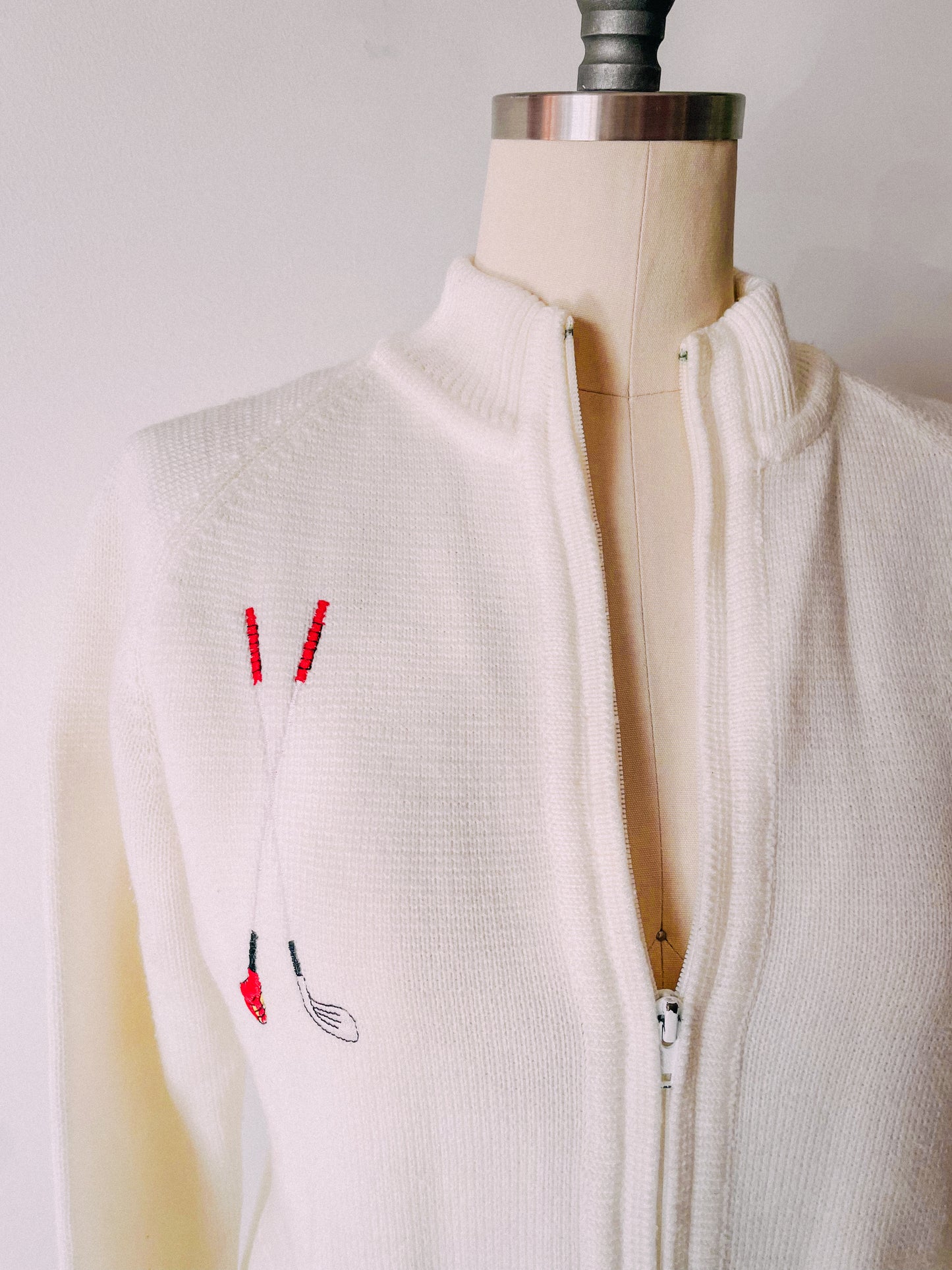 1960s Golf Zip-Up Sweater