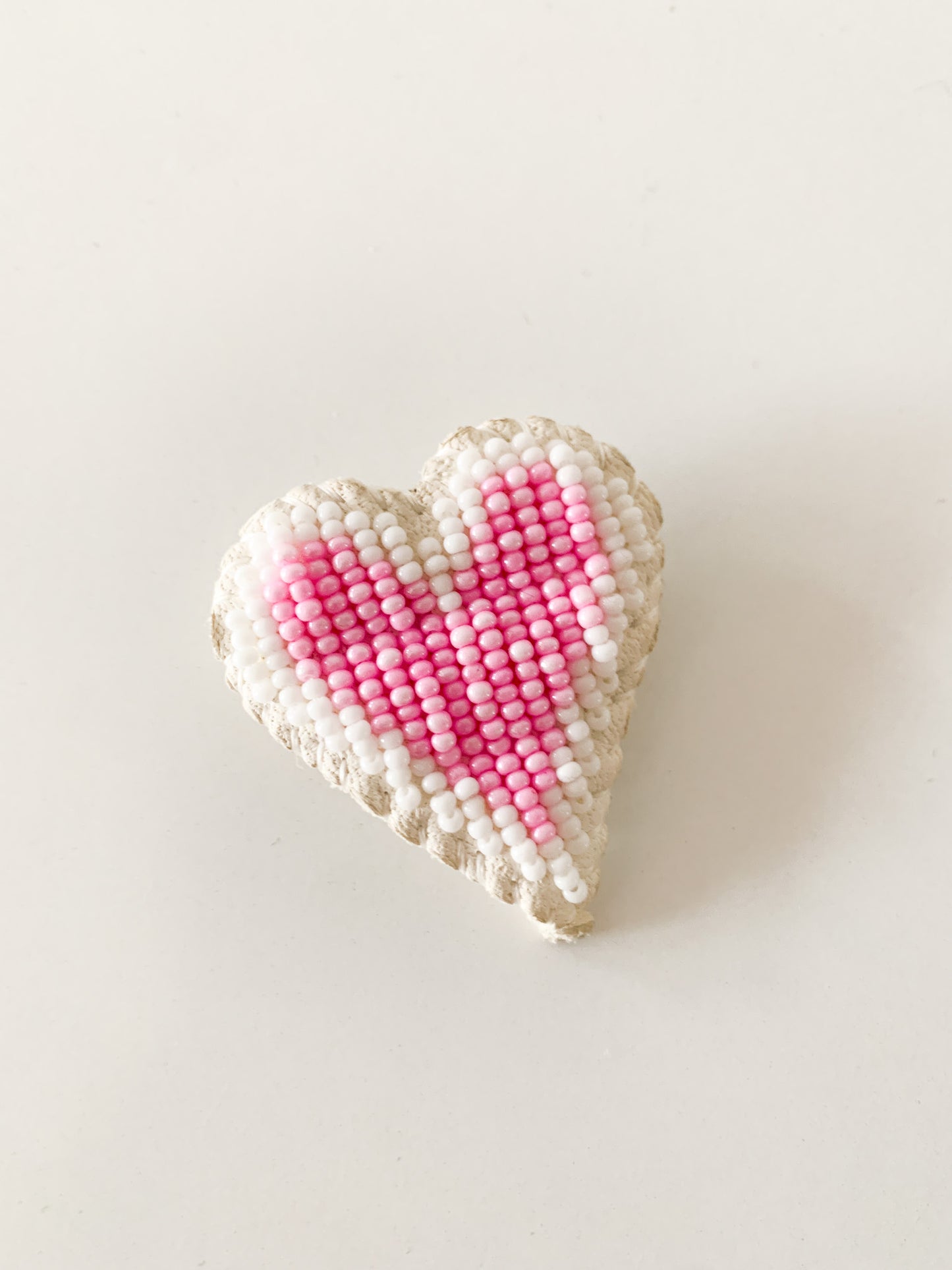 Vintage Beaded Heart Pin