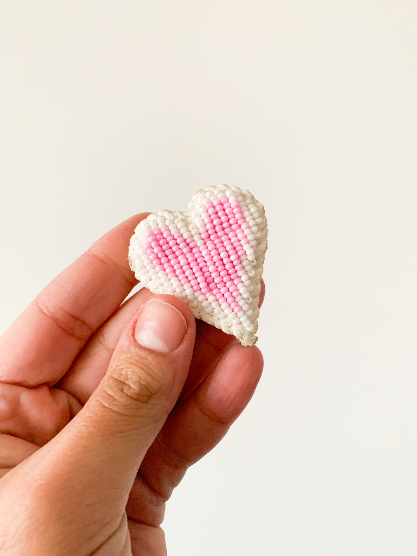 Vintage Beaded Heart Pin