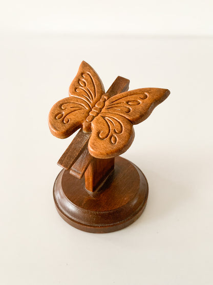 Vintage Wooden Butterfly Note Clip