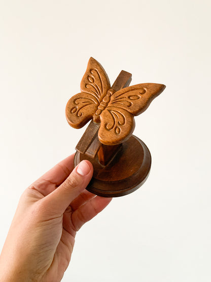 Vintage Wooden Butterfly Note Clip