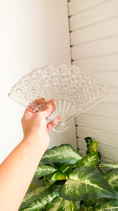 Cut Glass Fan Catchall