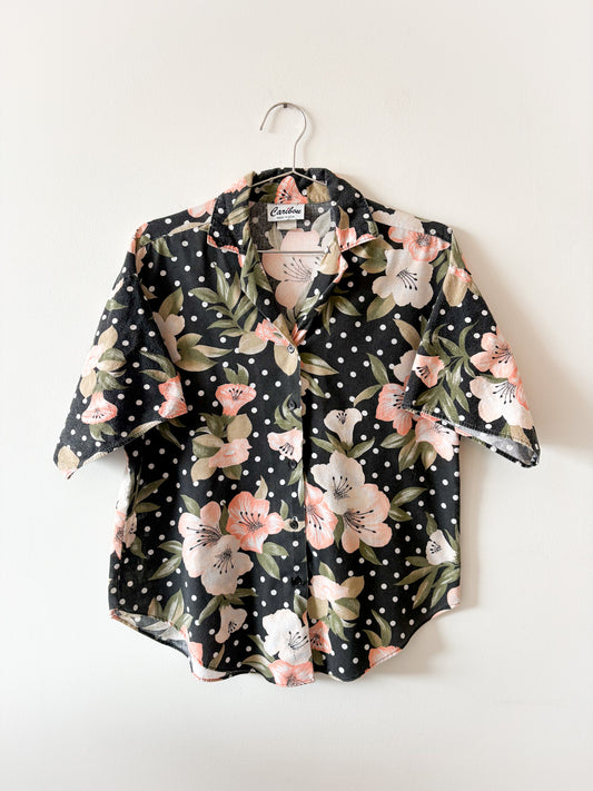 80s Spotted Floral Bop Top