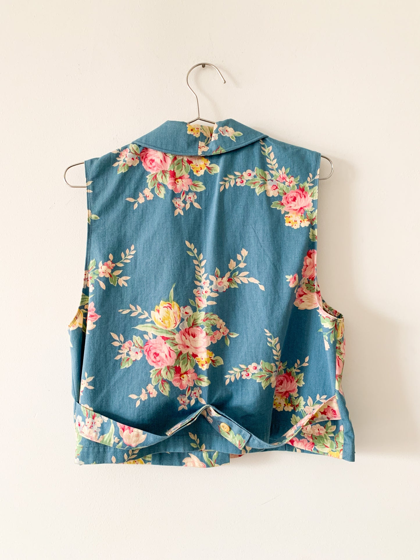 Chambray Floral Vest Top