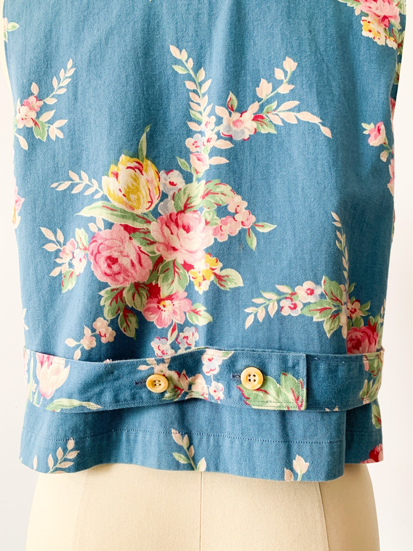 Chambray Floral Vest Top