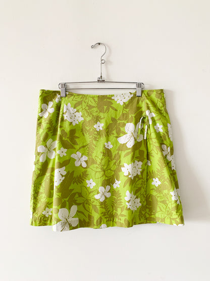 Lime Tropical Floral Skort