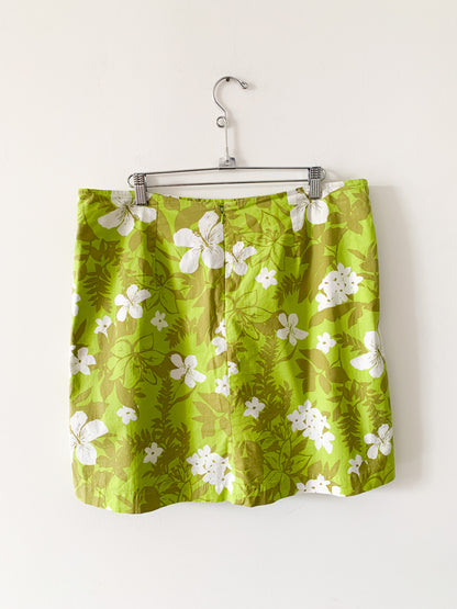 Lime Tropical Floral Skort