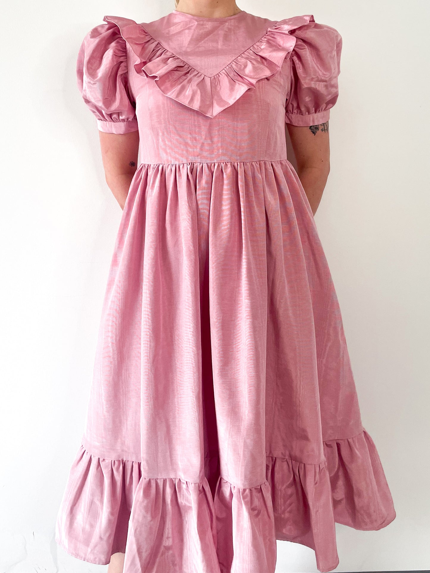 NWT Batsheva Pink Ruffle Dress