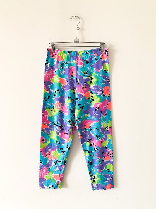 Neon Brushed Floral Leggings