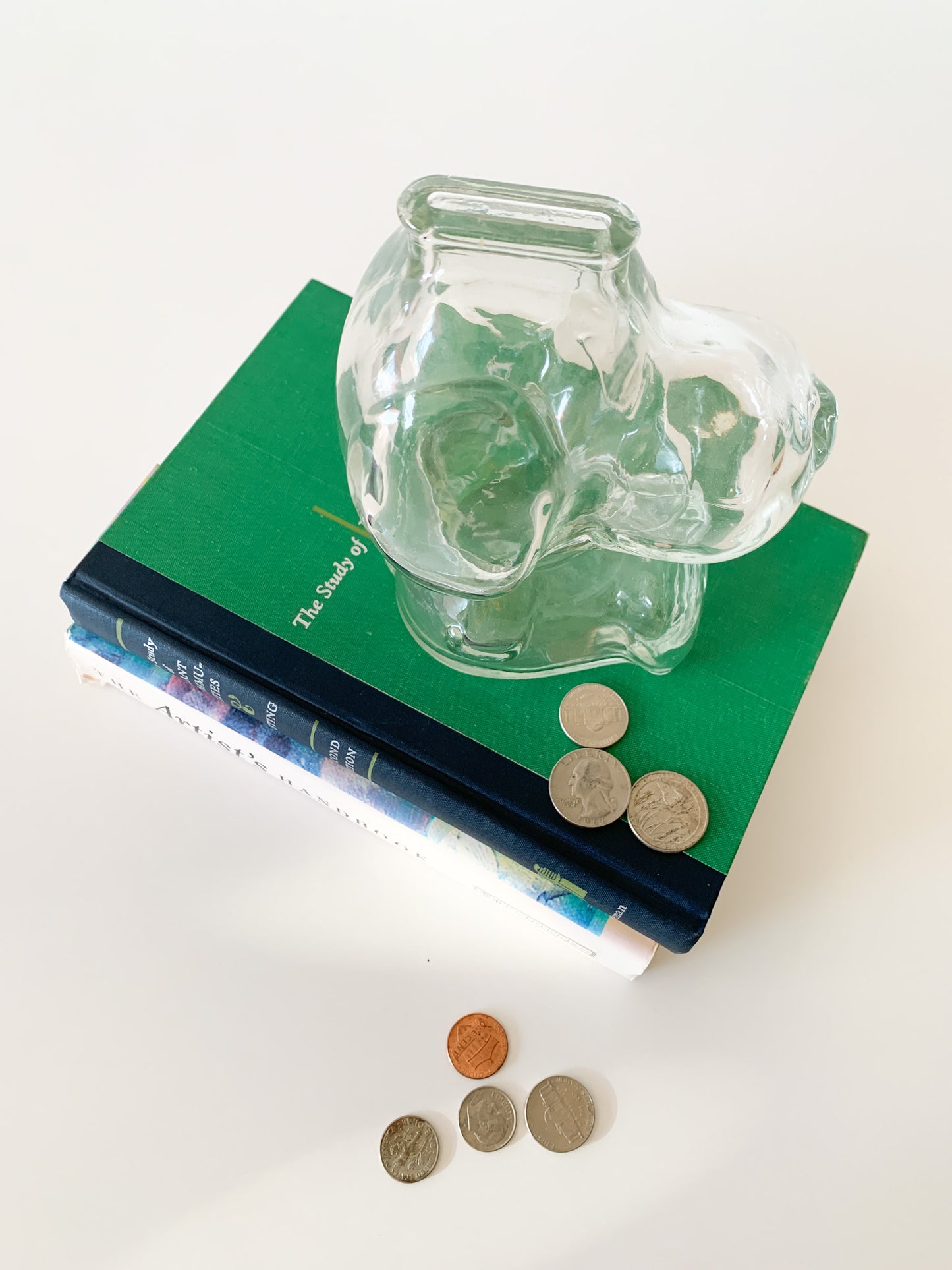 Vintage Snoopy Glass Coin Bank