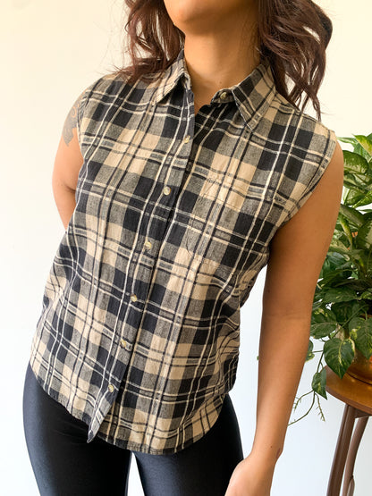 Sleeveless Nuovo Plaid Top