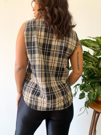 Sleeveless Nuovo Plaid Top