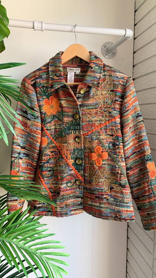 Artist Floral Embroidered Jacket