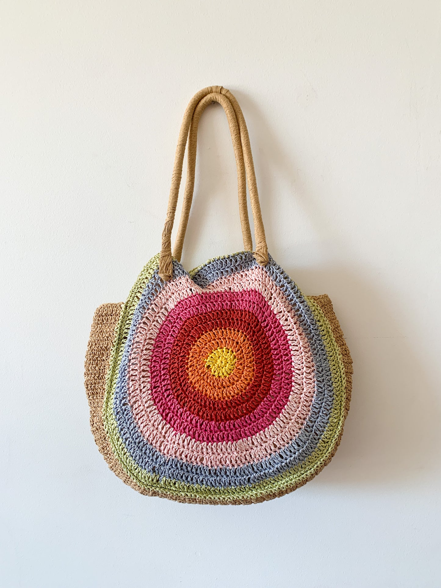 Y2K Rainbow Woven Tote