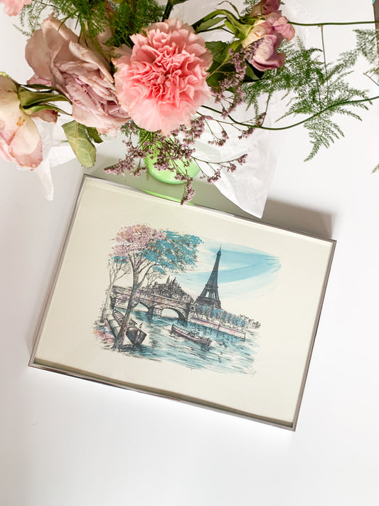 Spring in Paris Framed Illustration