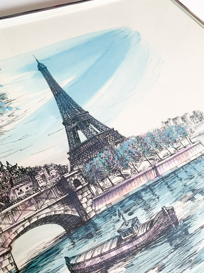 Spring in Paris Framed Illustration