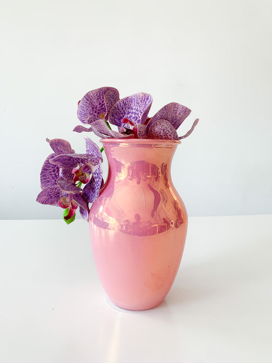 Pink Iridescent Vase