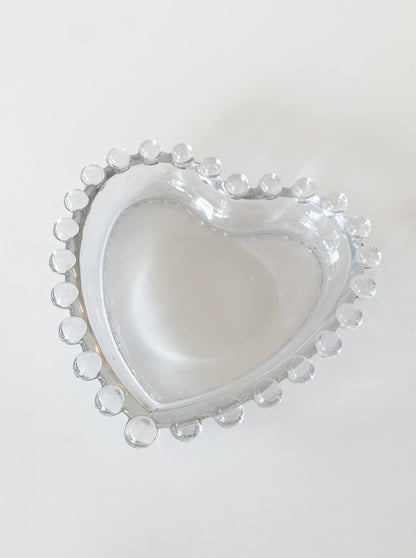 Bubble Glass Heart Dish