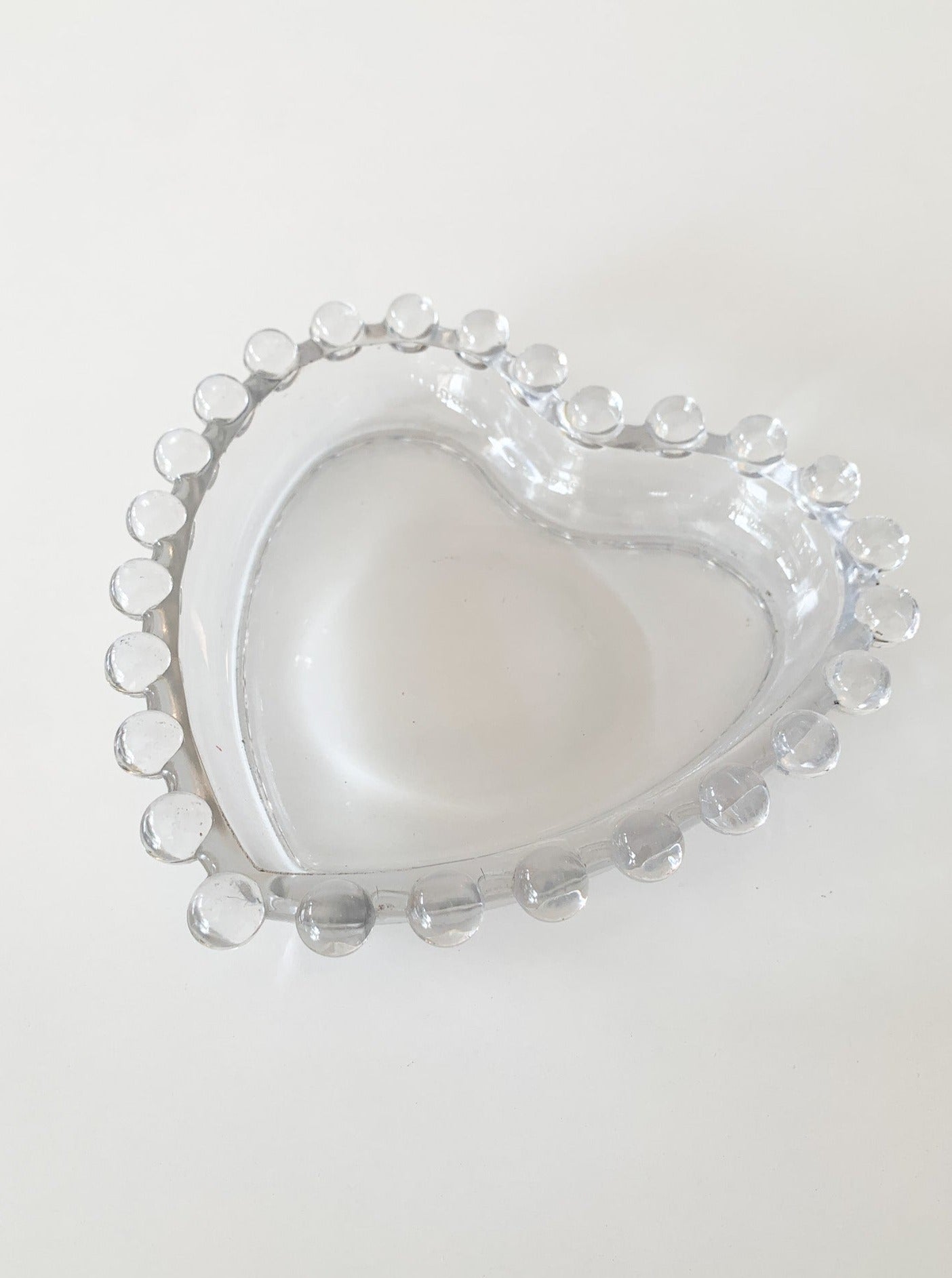 Bubble Glass Heart Dish