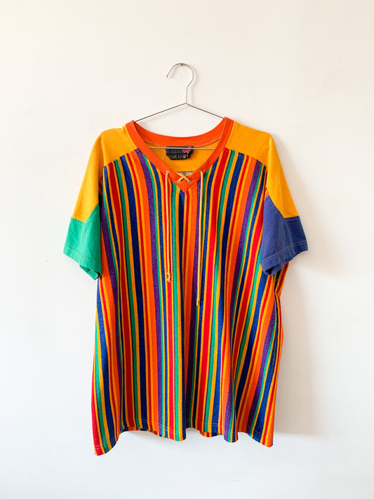 80s Active Elements Striped Tee