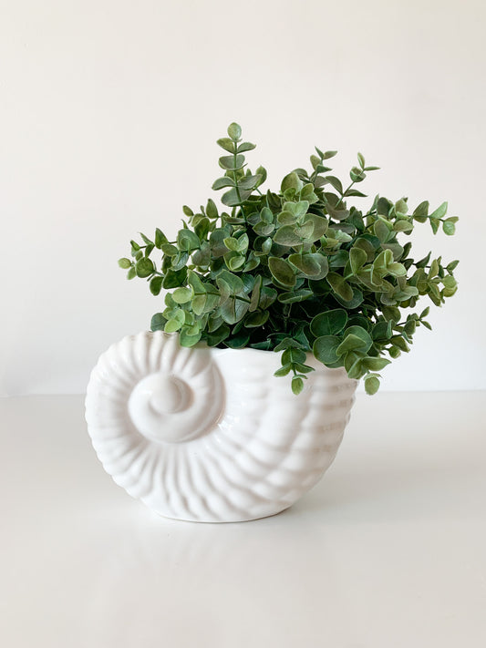 Vintage Ceramic Shell Vase
