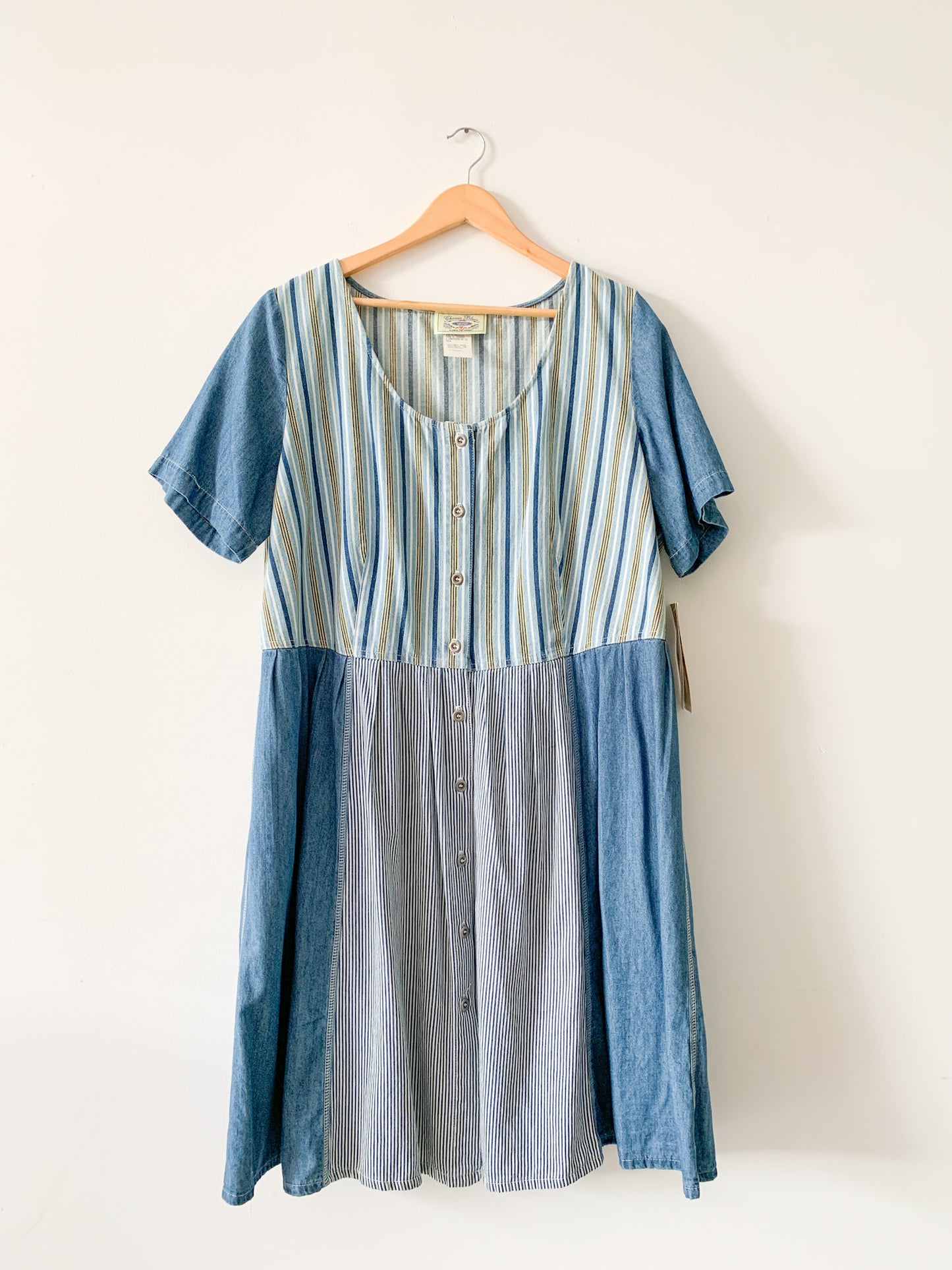 Chorus Blues Striped Denim Dress