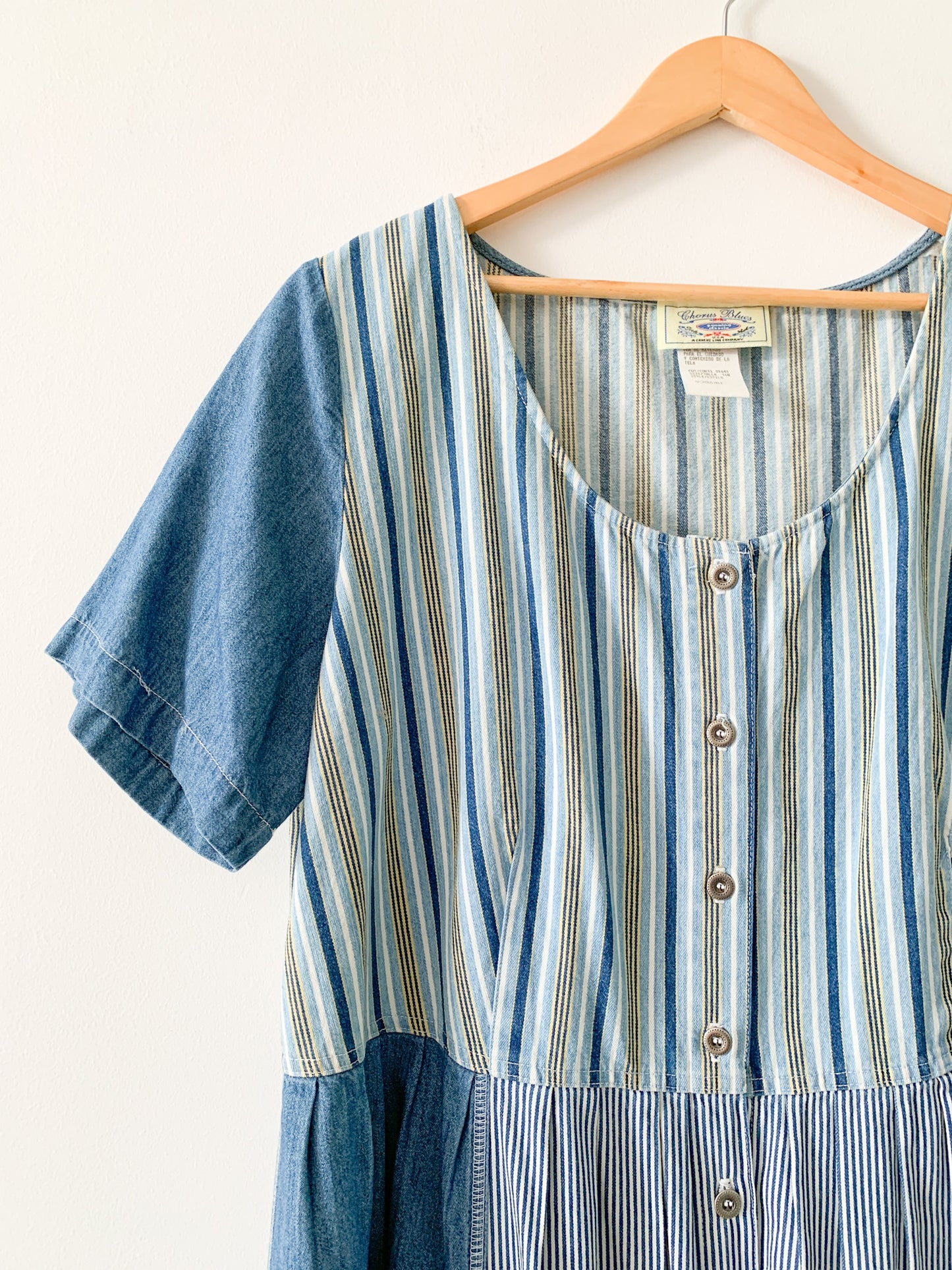 Chorus Blues Striped Denim Dress