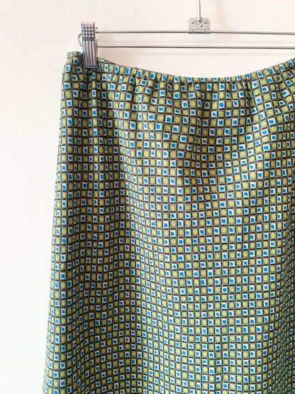 90s Miranda Geometric Grid Skirt