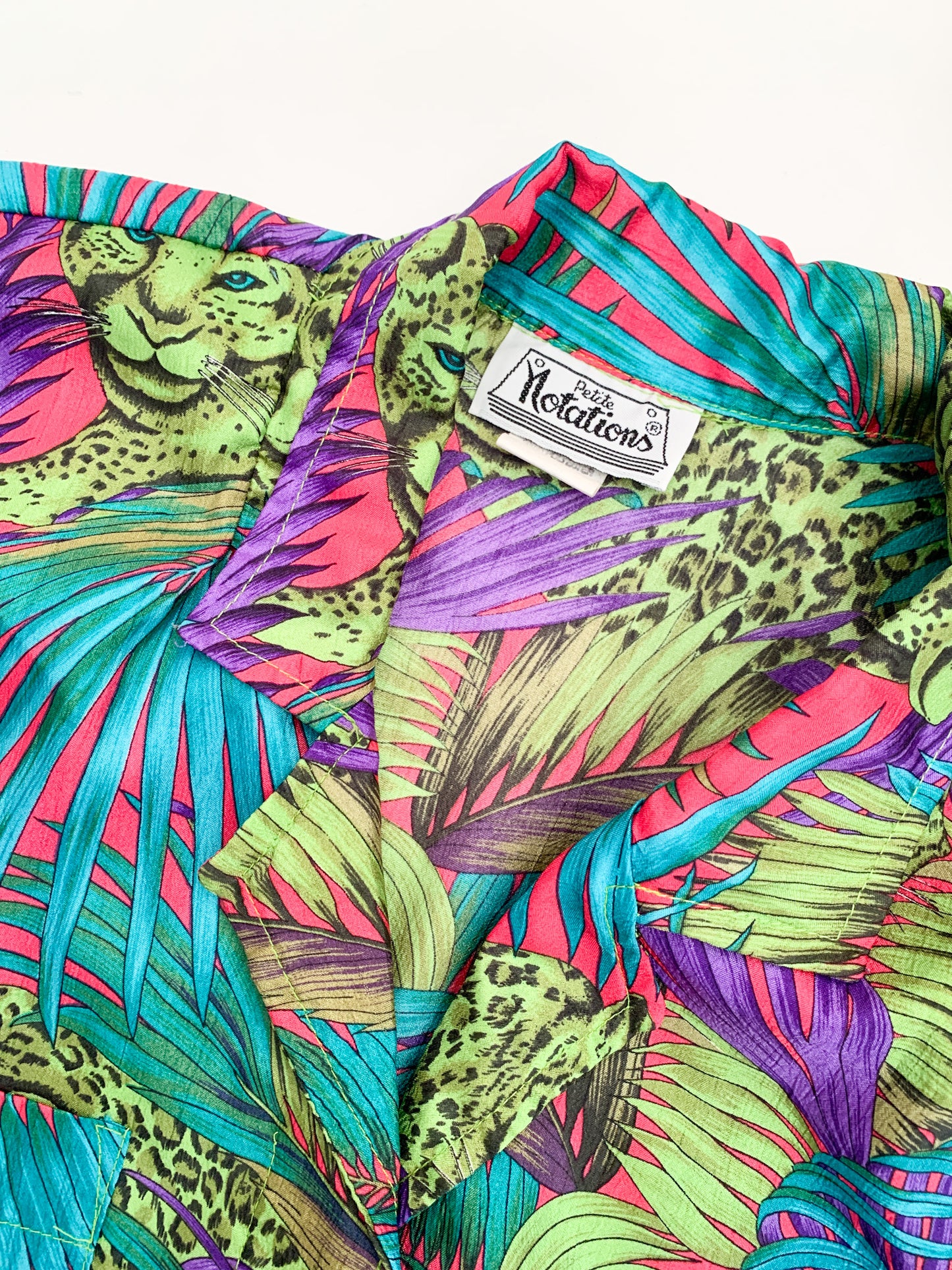 80s Neon Leopard Top