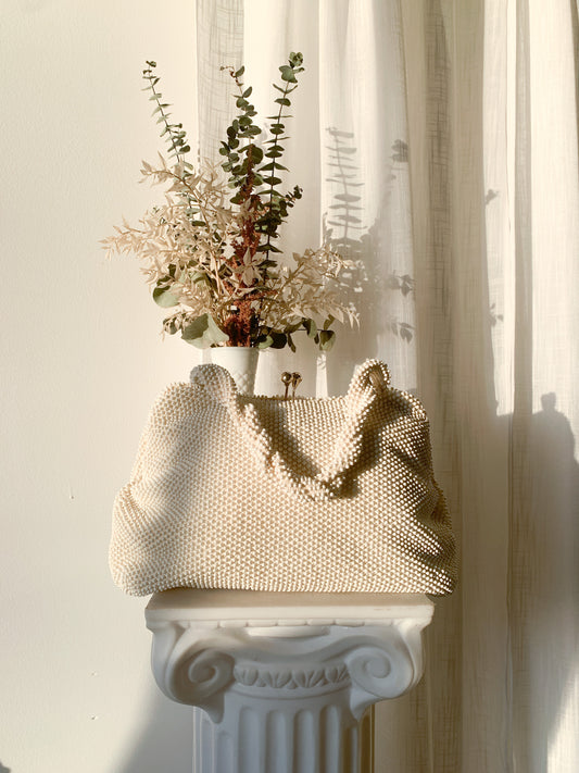 Vintage Corde-Bead Handbag