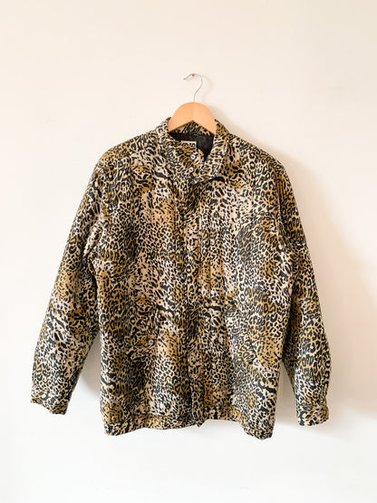 80s Clio Leopard Silk Jacket
