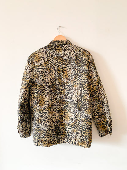 80s Clio Leopard Silk Jacket