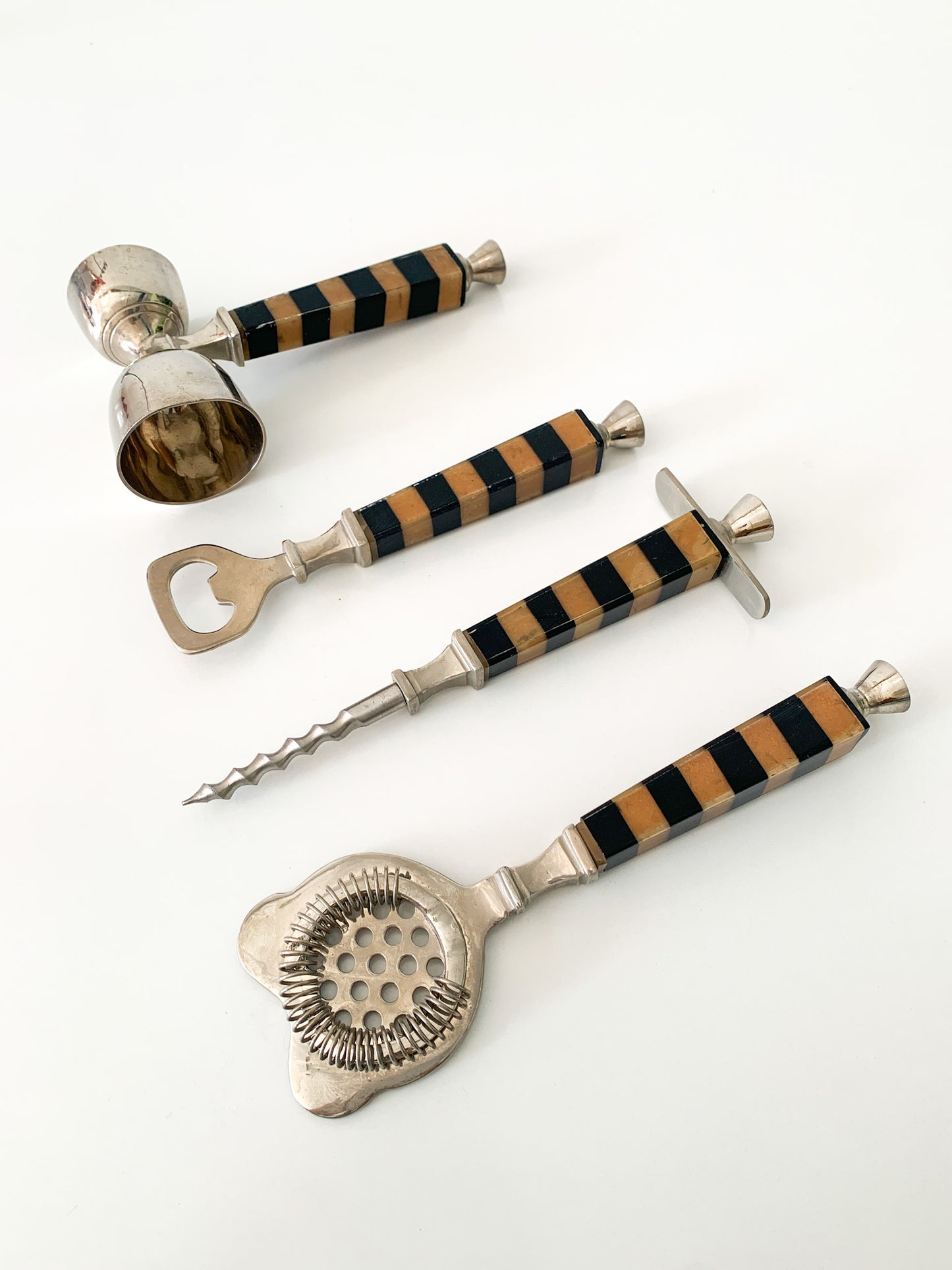 Striped Resin Bar Tools + Stand