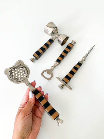 Striped Resin Bar Tools + Stand