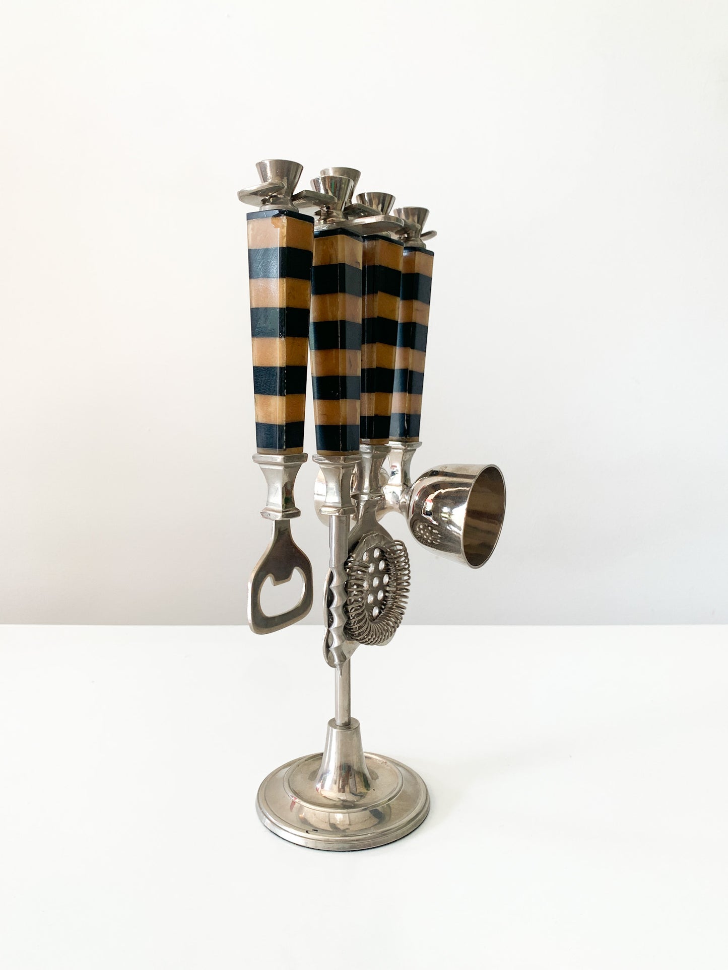 Striped Resin Bar Tools + Stand