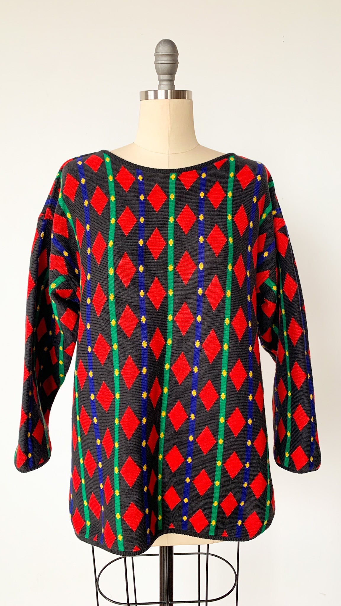 80s Geometric Jester Sweater