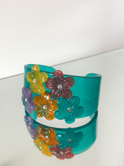 Acrylic Floral Bracelet