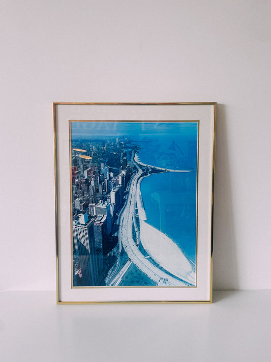 1980s Framed Chicago Lake Shore Drive Photo