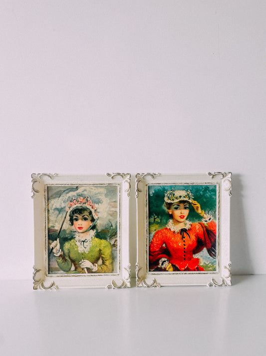 Turn of the Century Ladies Framed Artwork