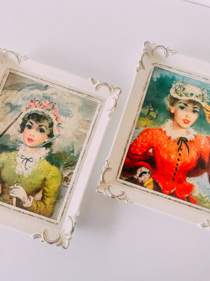 Turn of the Century Ladies Framed Artwork