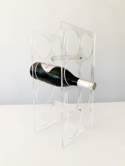 Vintage Acrylic Wine Rack