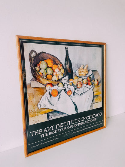 1980s Paul Cezanne: The Art Institute of Chicago "The Basket of Apples" Collotype Poster