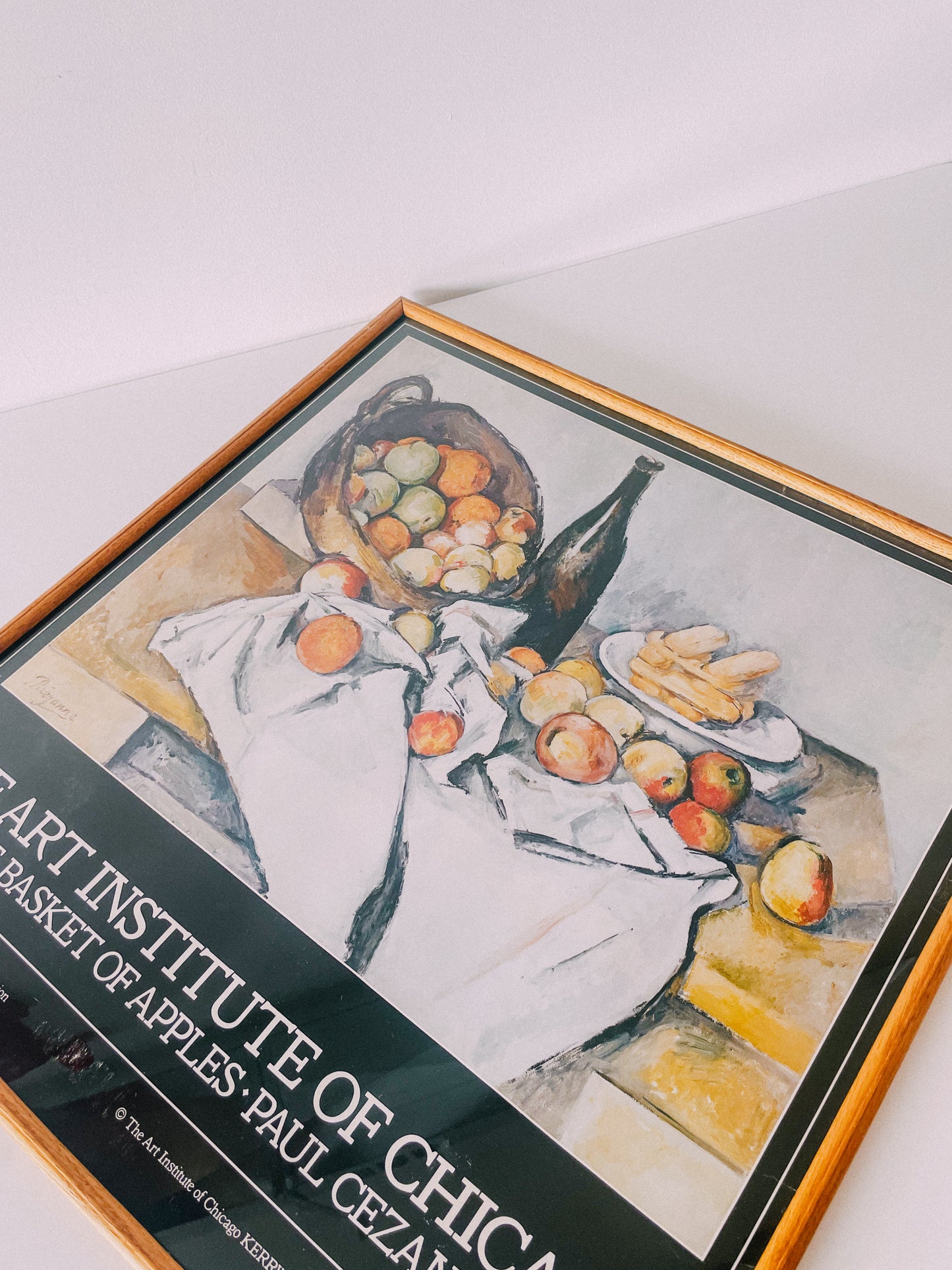 1980s Paul Cezanne: The Art Institute of Chicago "The Basket of Apples" Collotype Poster