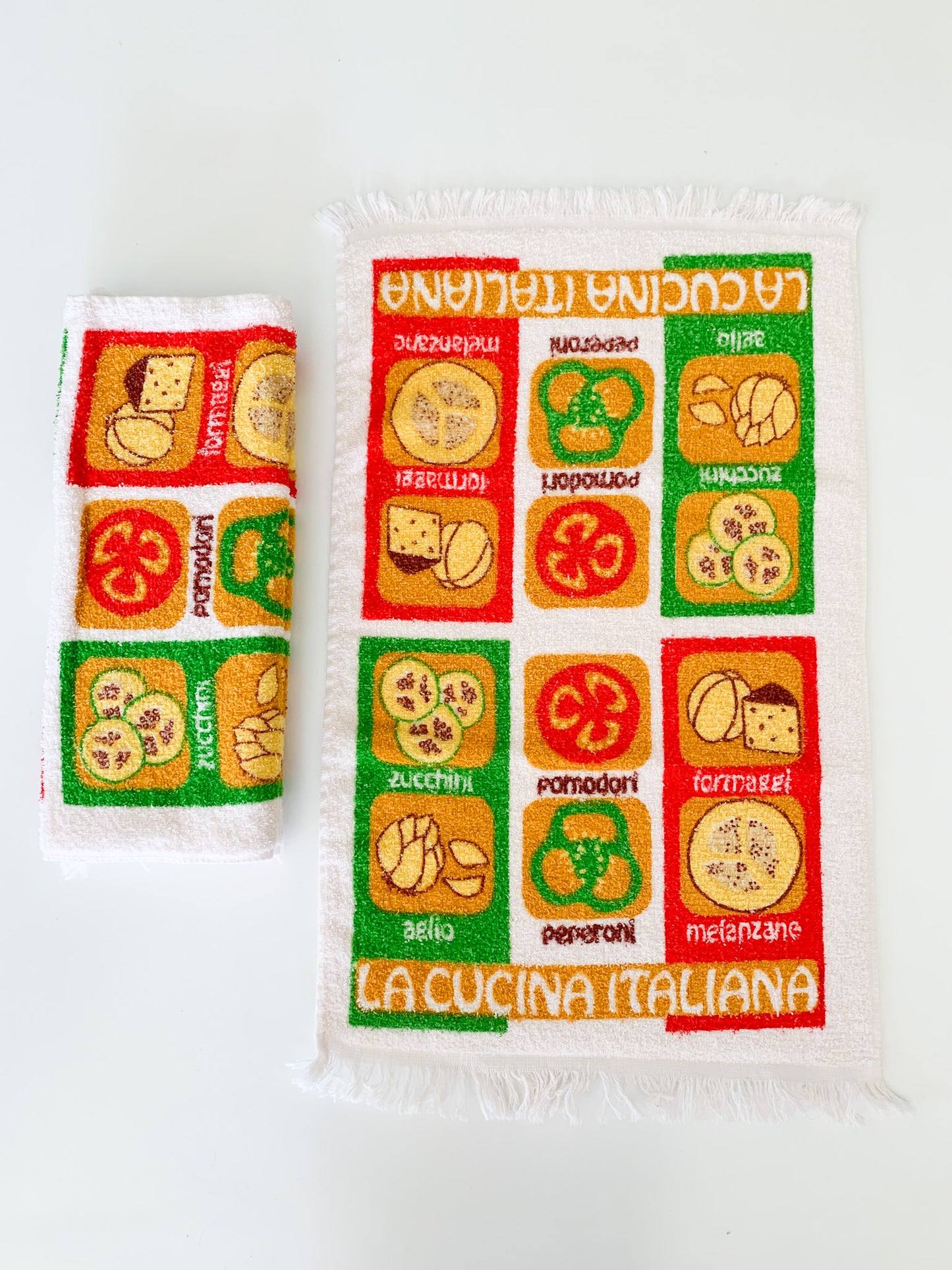 The Italian Kitchen Hand Towels, set of 3.