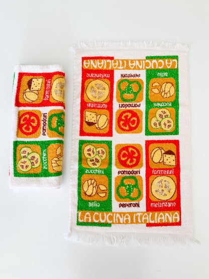 The Italian Kitchen Hand Towels, set of 3.